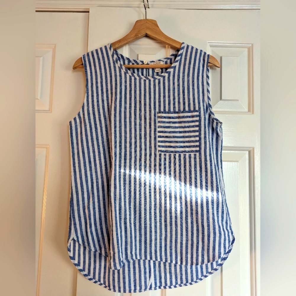 J Crew Linen/Cotton Top